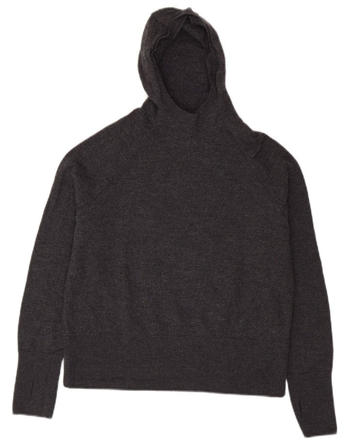 Γυναικείο πουλόβερ Cos Crop Hooded Jumper UK 14 Medium Grey Wool