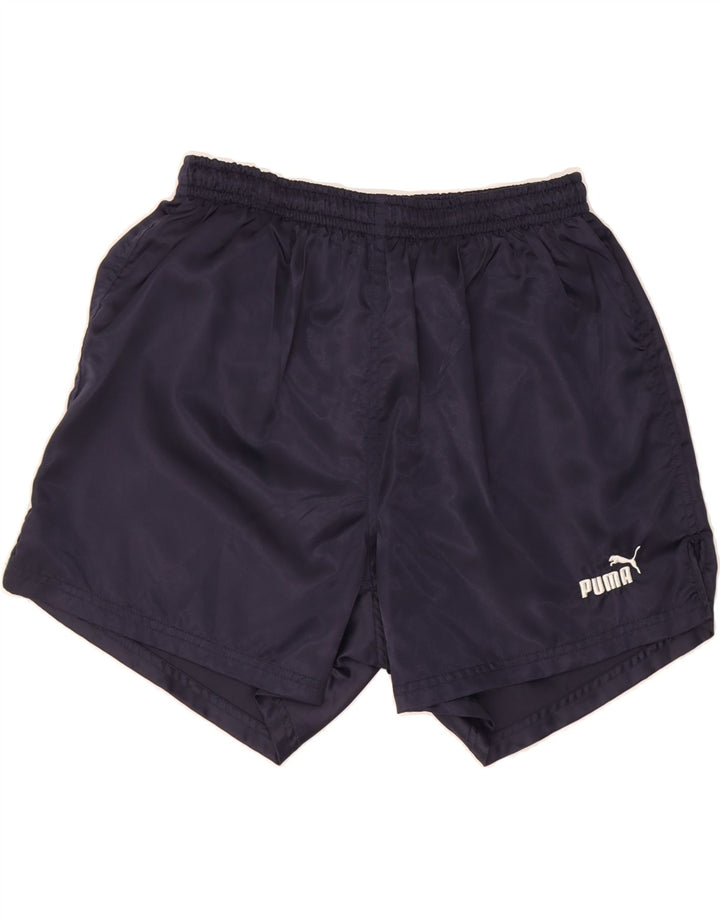 PUMA Mens Sport Shorts Medium  Navy Blue Polyamide Vintage Puma and Second-Hand Puma from Messina Hembry 