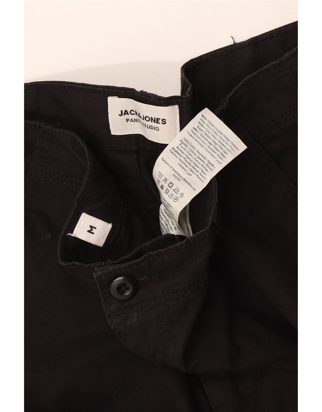 Jack & Jones Ανδρικό σορτς Cargo Medium W32 μαύρο βαμβακερό