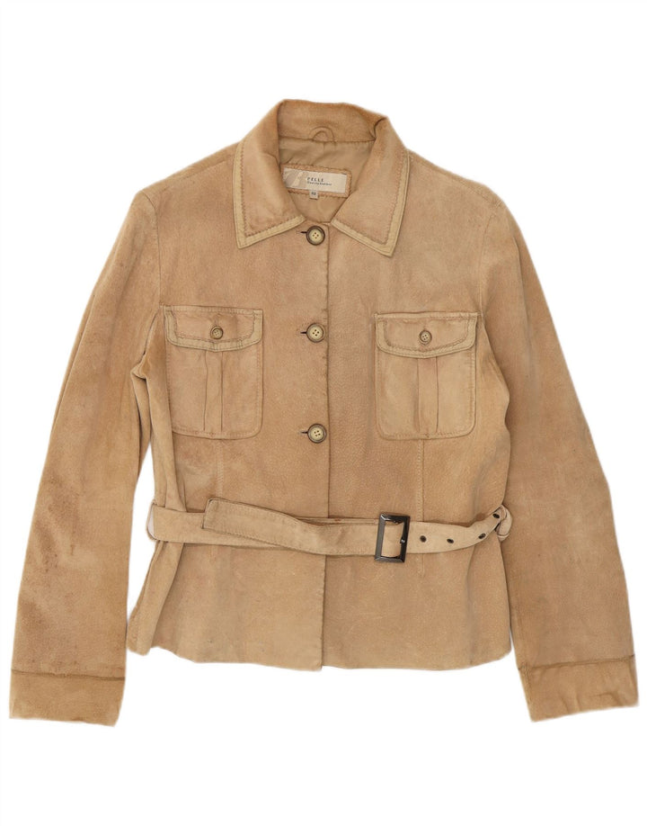 Vintage Γυναικείο Suede Jacket IT 48 XL Beige Leather