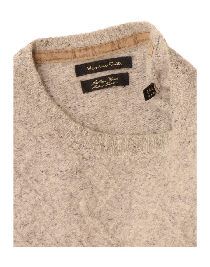 Ανδρικό πουλόβερ Massimo Dutti Crew Neck Jumper Medium Grey