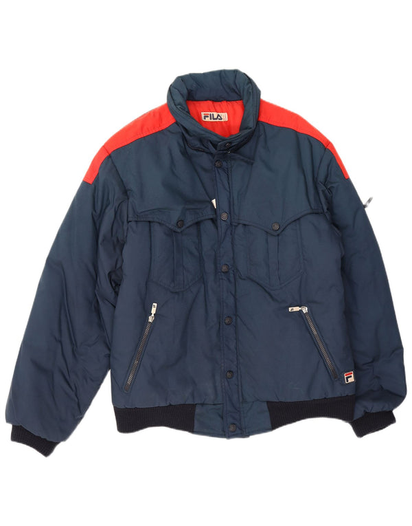 Fila Ανδρικό μπουφάν με επένδυση IT 52 XL Navy Blue Colorblock Πολυαμίδιο