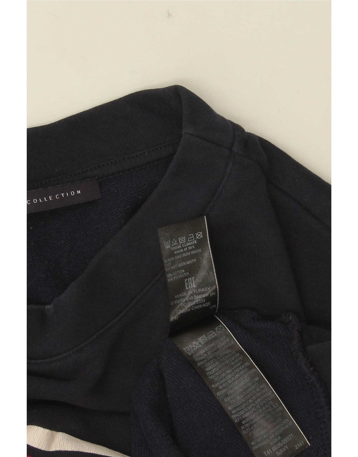 Marks & Spencer Γυναικεία γραφική φούτερ Jumper UK 14 Medium Navy Blue