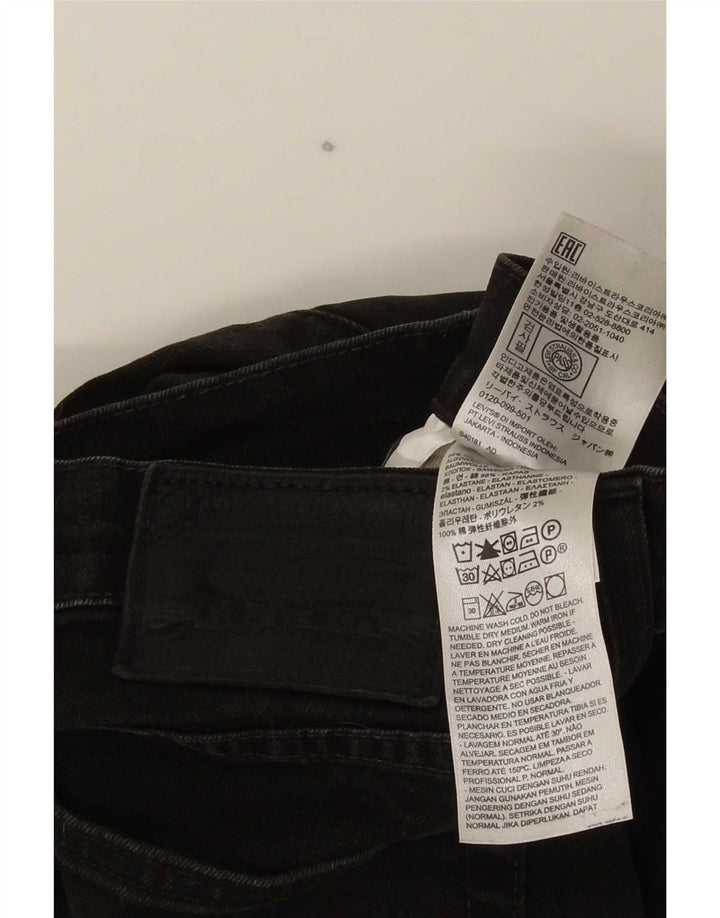 Ανδρικό Skinny Jeans Levi's W30 L30 Μαύρο βαμβακερό