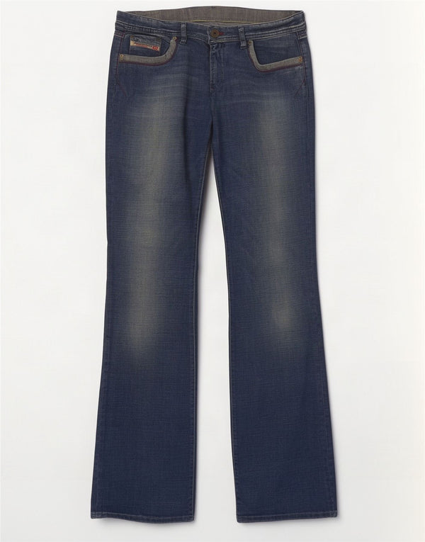 Γυναικεία Diesel Distressed Bootcut Jeans UK 16 Large W32 L33 Blue Cotton