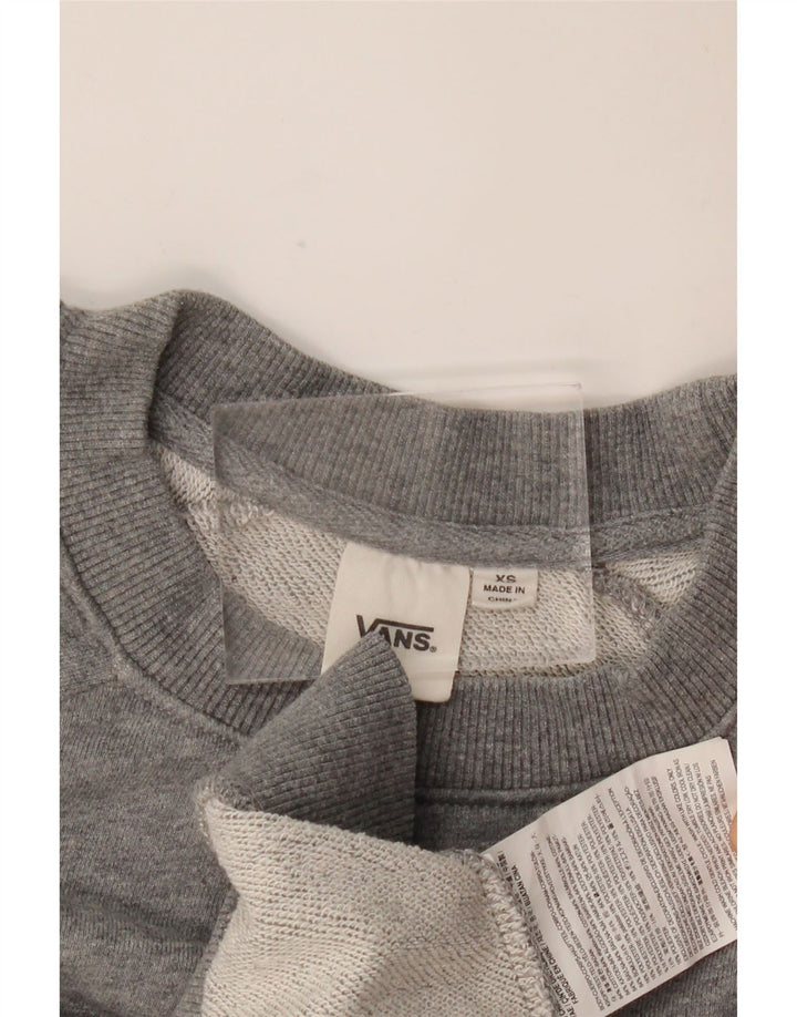 Vans Γυναικεία υπερμεγέθη γραφική φούτερ Jumper UK 6 XS Grey Colourblock