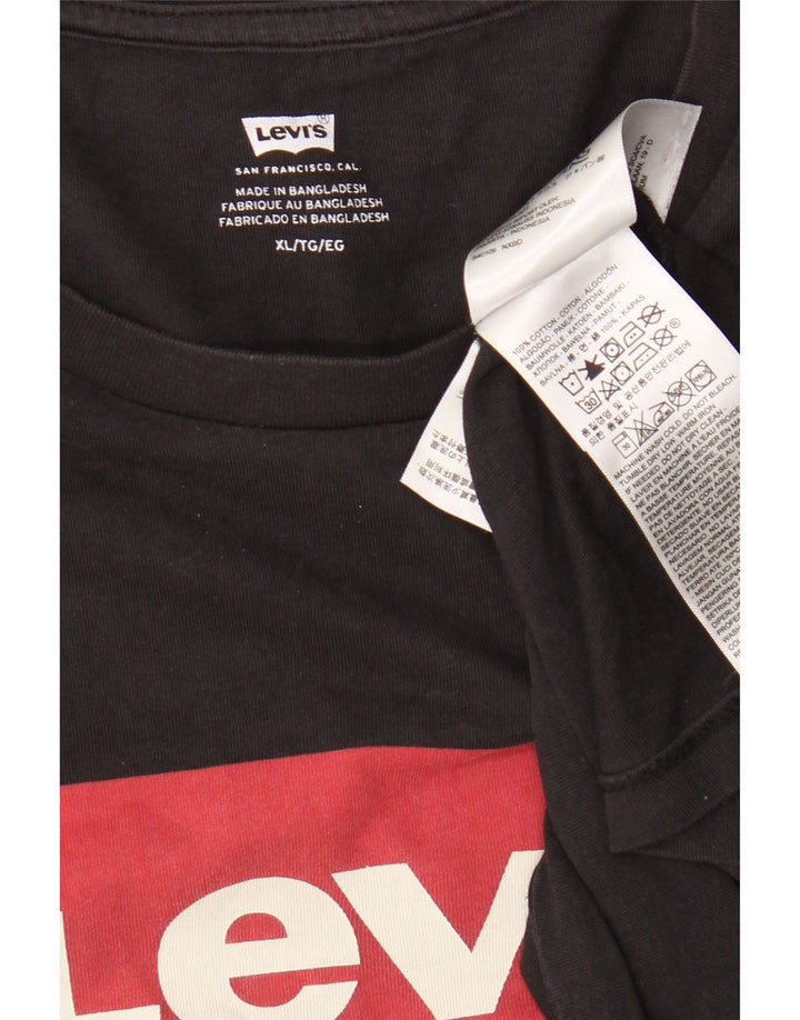 Ανδρικό γραφικό T-Shirt Levi's Top XL Μαύρο βαμβακερό