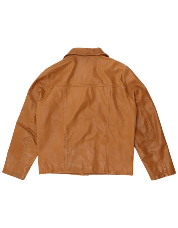 Gipsy Ανδρικό Δερμάτινο Μπουφάν UK 40 Large Brown Δερμάτινο