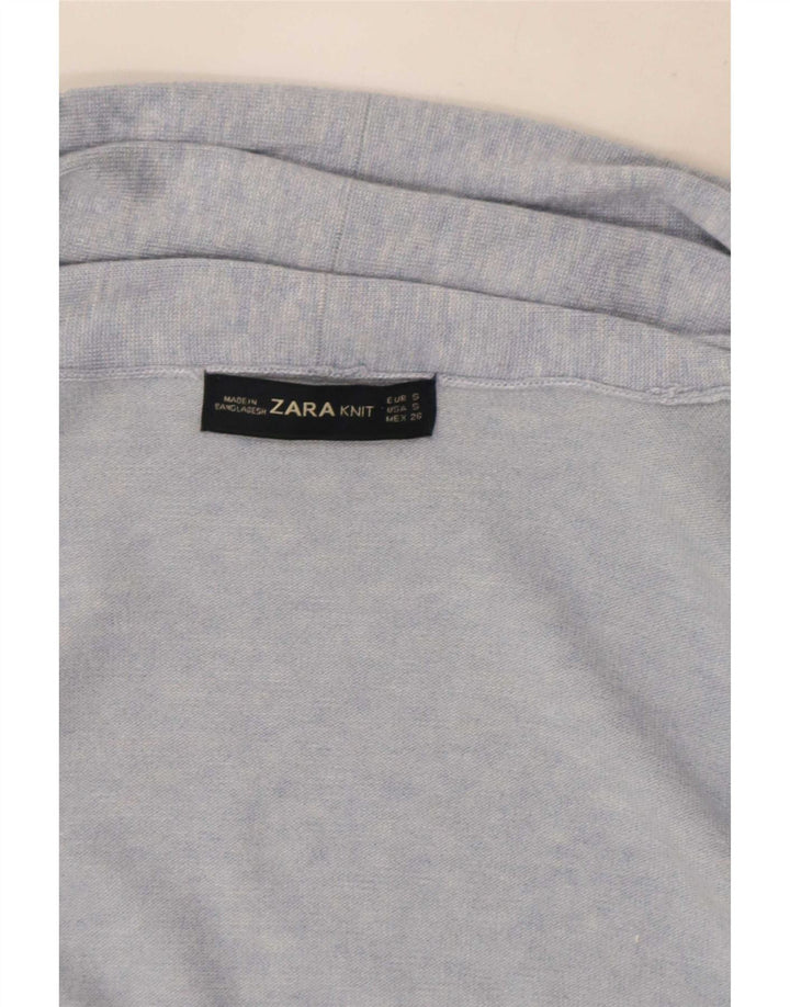 Zara Γυναικεία Ζακέτα Longline UK 10 Small Blue