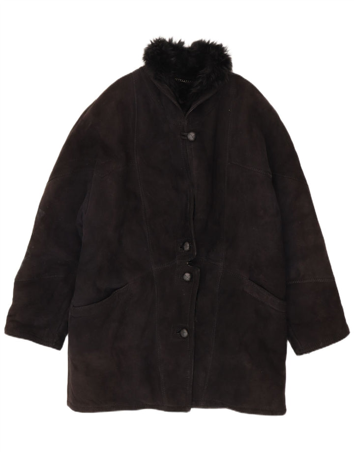 Γυναικείο Shearling παλτό VINTAGE IT 42 Medium Black Shearling