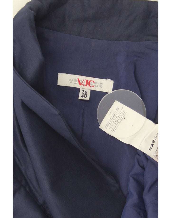 Versace Γυναικείο Μπουφάν Blazer 1 Κουμπί IT 40 Small Navy Blue Βαμβακερό