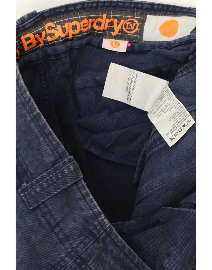 Ανδρικό σορτς Cargo Superdry μεγάλο W34 Navy Blue Βαμβακερό