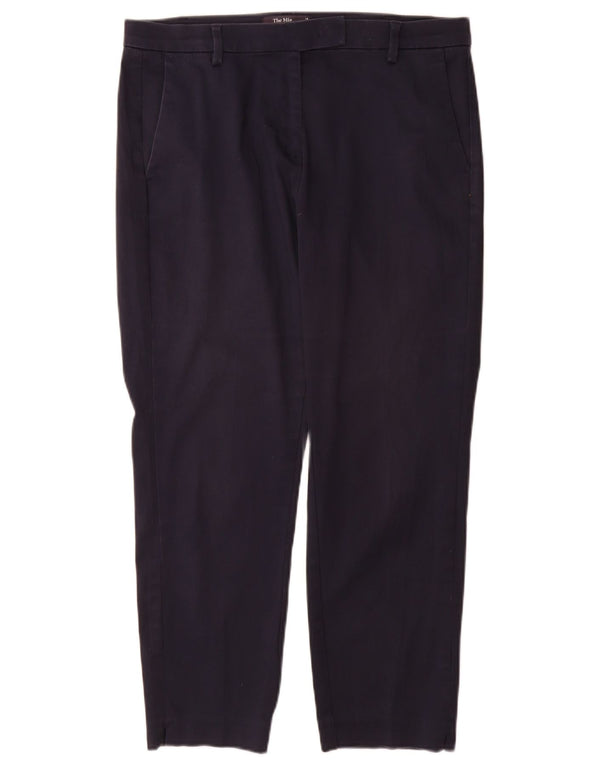 Marks & Spencer Γυναικείο ίσιο παντελόνι UK 14 μεγάλο W34 L28 Navy Blue