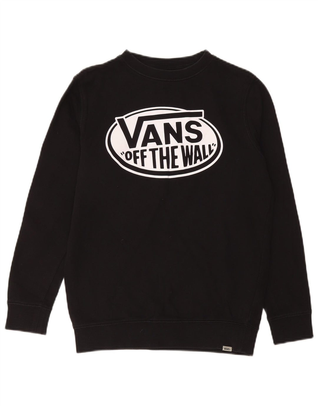 Γυναικεία γραφική φούτερ VANS Jumper UK 14 Medium Black Cotton