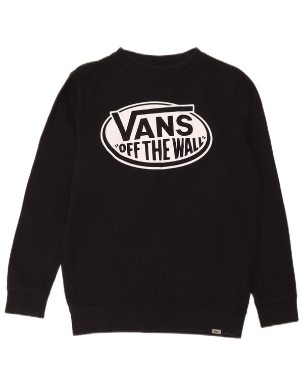 Γυναικεία γραφική φούτερ VANS Jumper UK 14 Medium Black Cotton