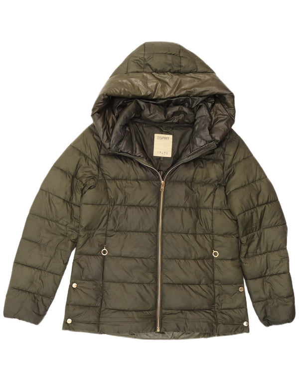 Γυναικείο μπουφάν με κουκούλα Esprit UK 16 Large Khaki