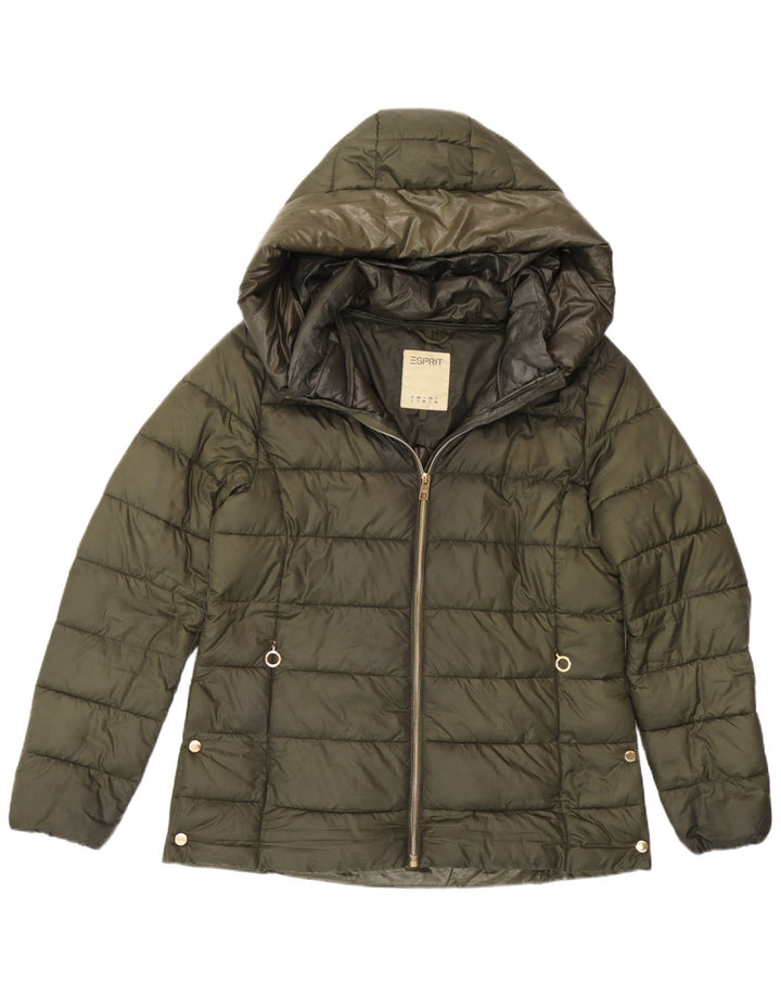 Γυναικείο μπουφάν με κουκούλα Esprit UK 16 Large Khaki