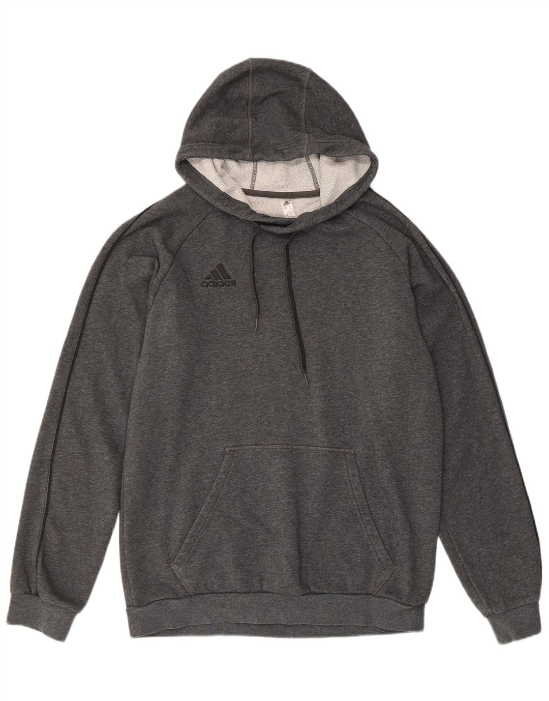Ανδρικό κουκούλα ADIDAS, μεσαίο γκρι βαμβακερό