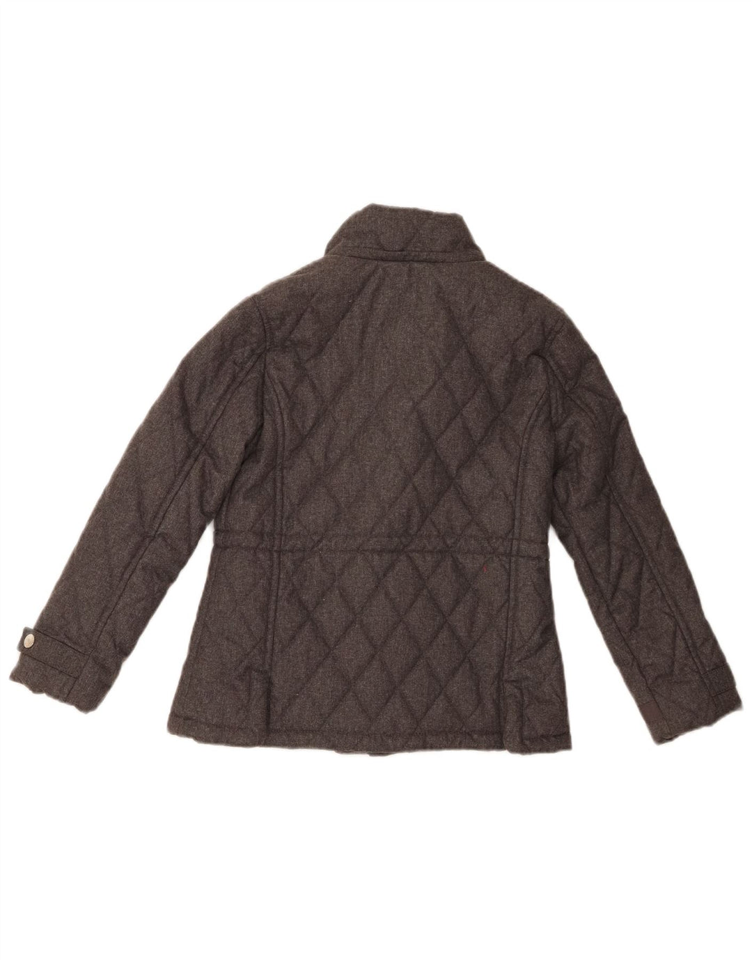 Massimo Dutti Girls Quilted Jacket 7-8 Years Grey Polyester