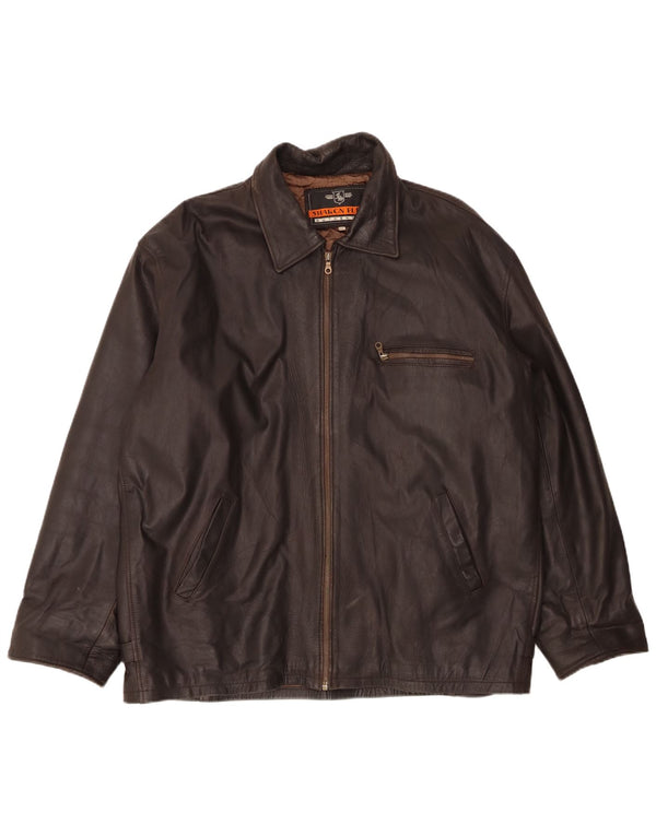 Ανδρικό Δερμάτινο Μπουφάν Sharon Furs UK 44 2XL Καφέ