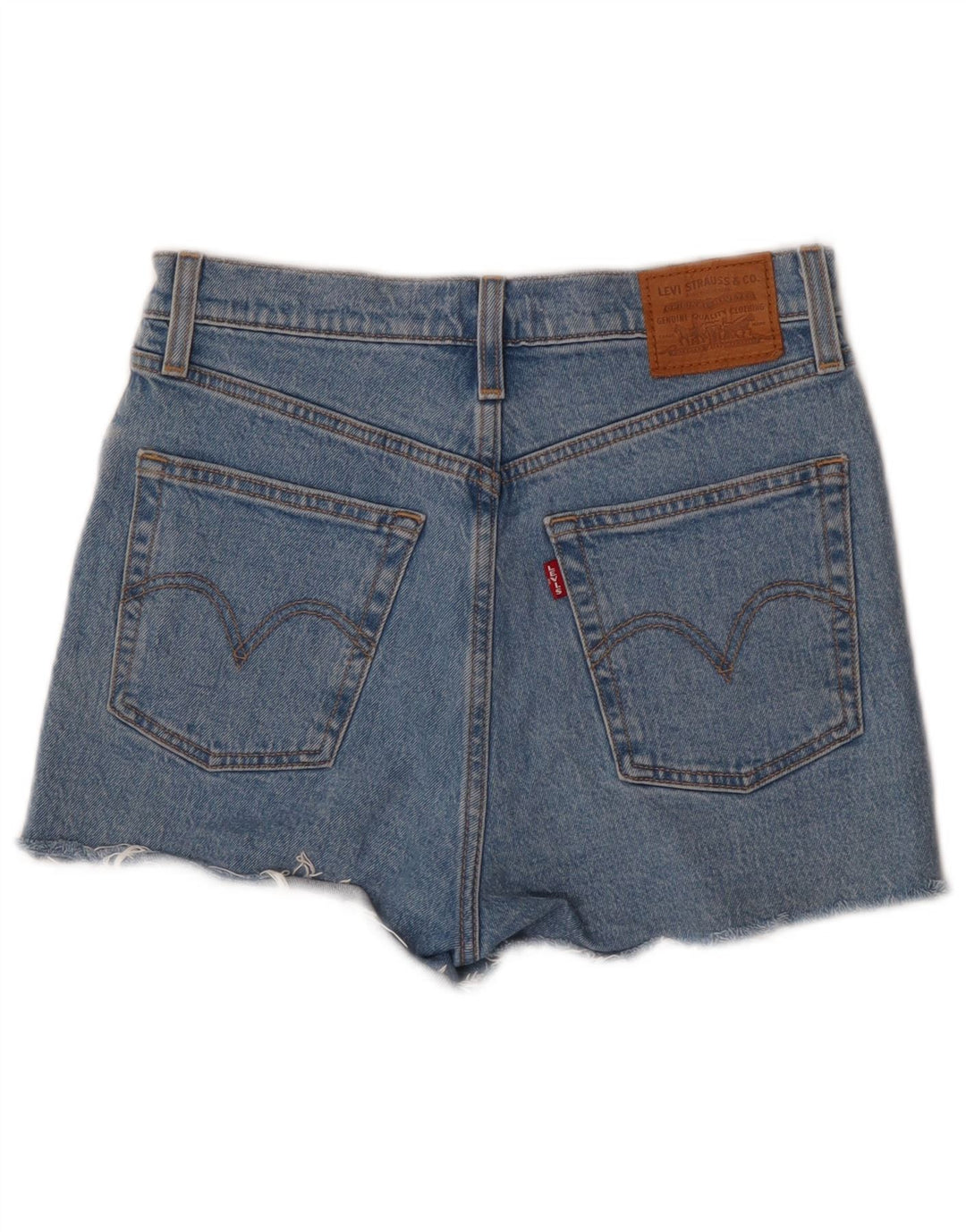 Γυναικείο τζιν σορτς Levi's W28, μεσαίο μπλε βαμβακερό