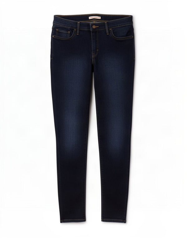 Levi's Womens 310 Shaping Super Skinny Jeans W32 L30 Navy Blue Cotton