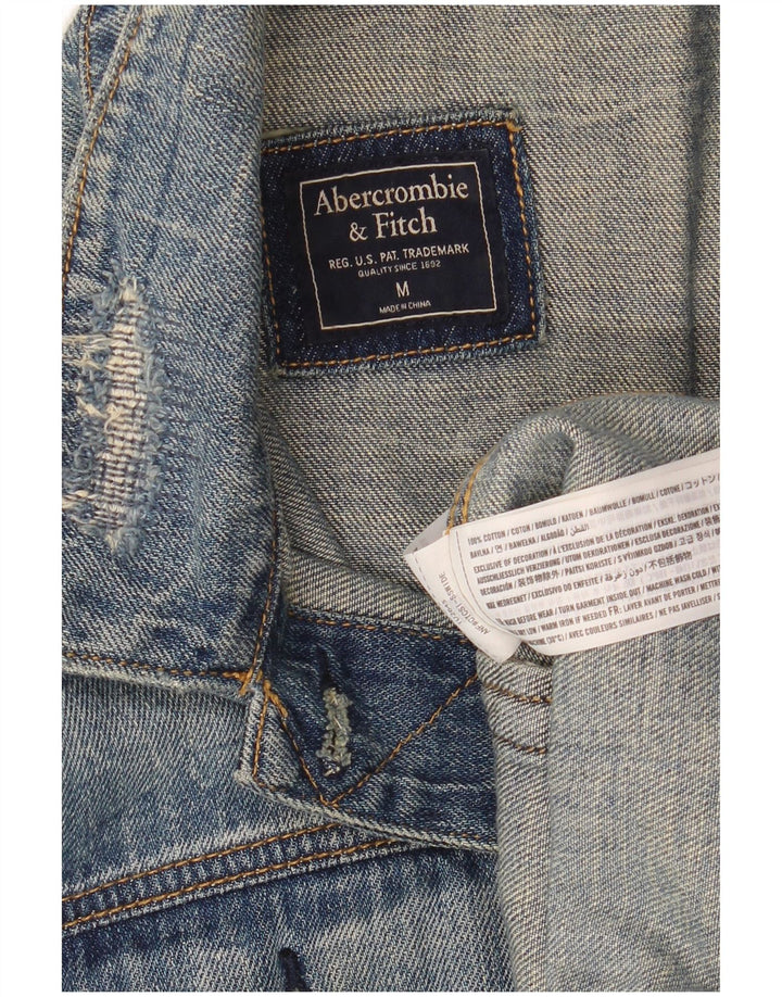 ABERCROMBIE & FITCH Γυναικείο τζιν μπουφάν UK 14 μεσαίο μπλε βαμβακερό