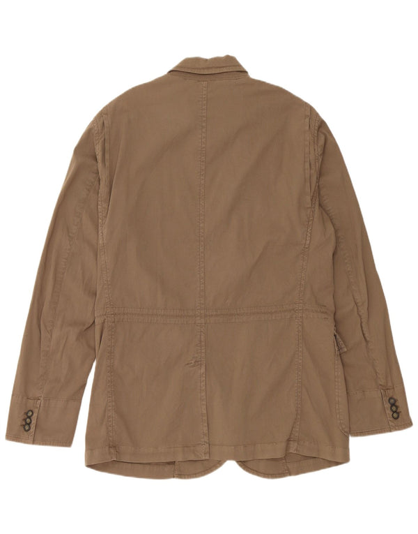 Trussardi Jeans Ανδρικό Μπουφάν IT 54 2XL Μπεζ βαμβακερό