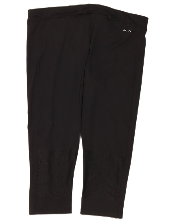 Nike Γυναικείο Dri Fit Capri Κολάν UK 14 Large Μαύρο Πολυεστέρα