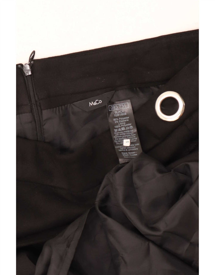 M&Co Γυναικεία Μίνι Φούστα UK 12 Medium W32 Μαύρο Πολυεστέρας