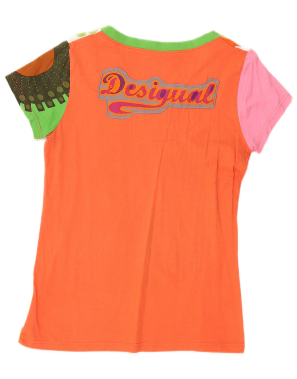 Γυναικείο γραφικό μπλουζάκι Desigual Top UK 18 XL πολύχρωμο γεωμετρικό βαμβάκι