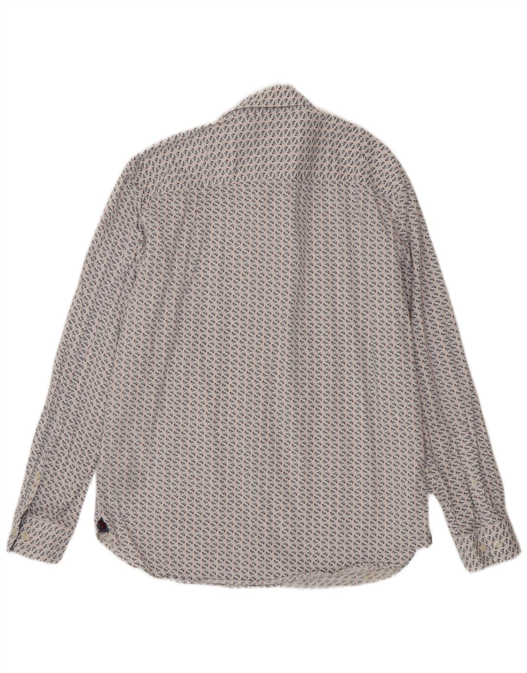 Joules Ανδρικό πουκάμισο αφηρημένο με μοτίβο Classic Fit μεγάλο λευκό βαμβακερό