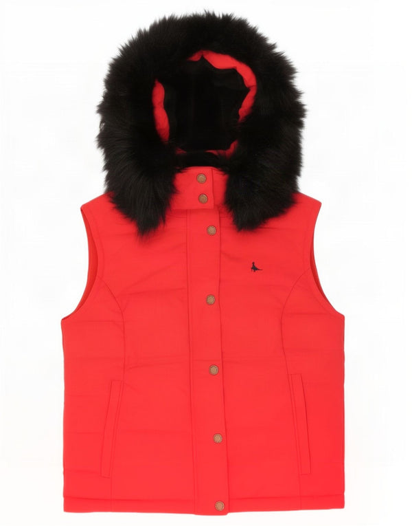 Jack Wills Γυναικεία κουκούλα με επένδυση Gilet UK 10 Small Red