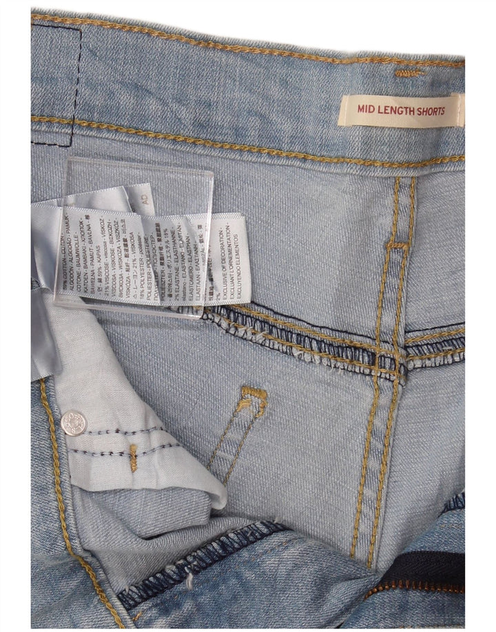 Γυναικείο ψηλό τζιν σορτς LEVI'S W31 μεσαίο μπλε βαμβακερό