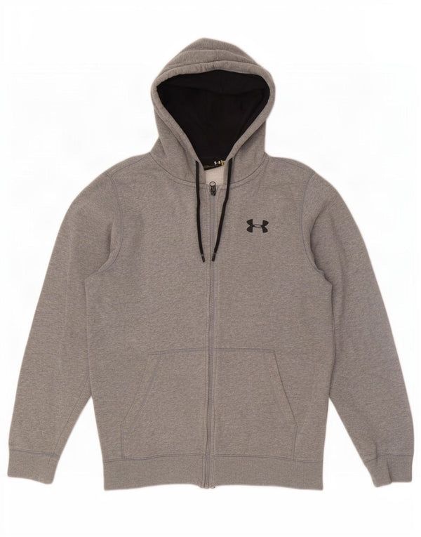 Under Armour Mens Zip Hoodie Sweater Small Grey Flecked