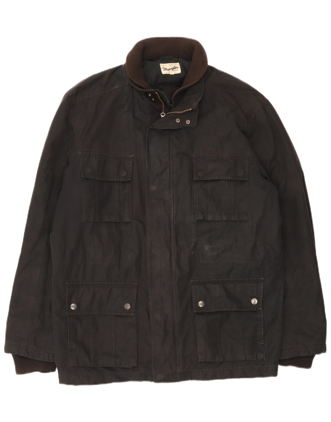 Wrangler Mens Utility Jacket UK 42 XL Μαύρο Πολυεστέρας