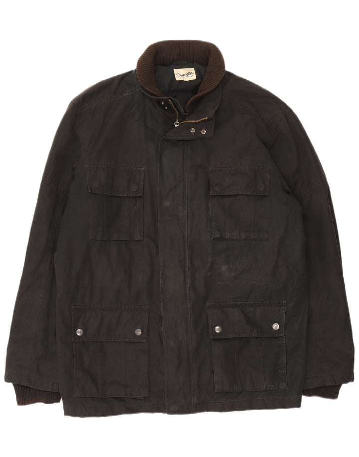 Wrangler Mens Utility Jacket UK 42 XL Μαύρο Πολυεστέρας