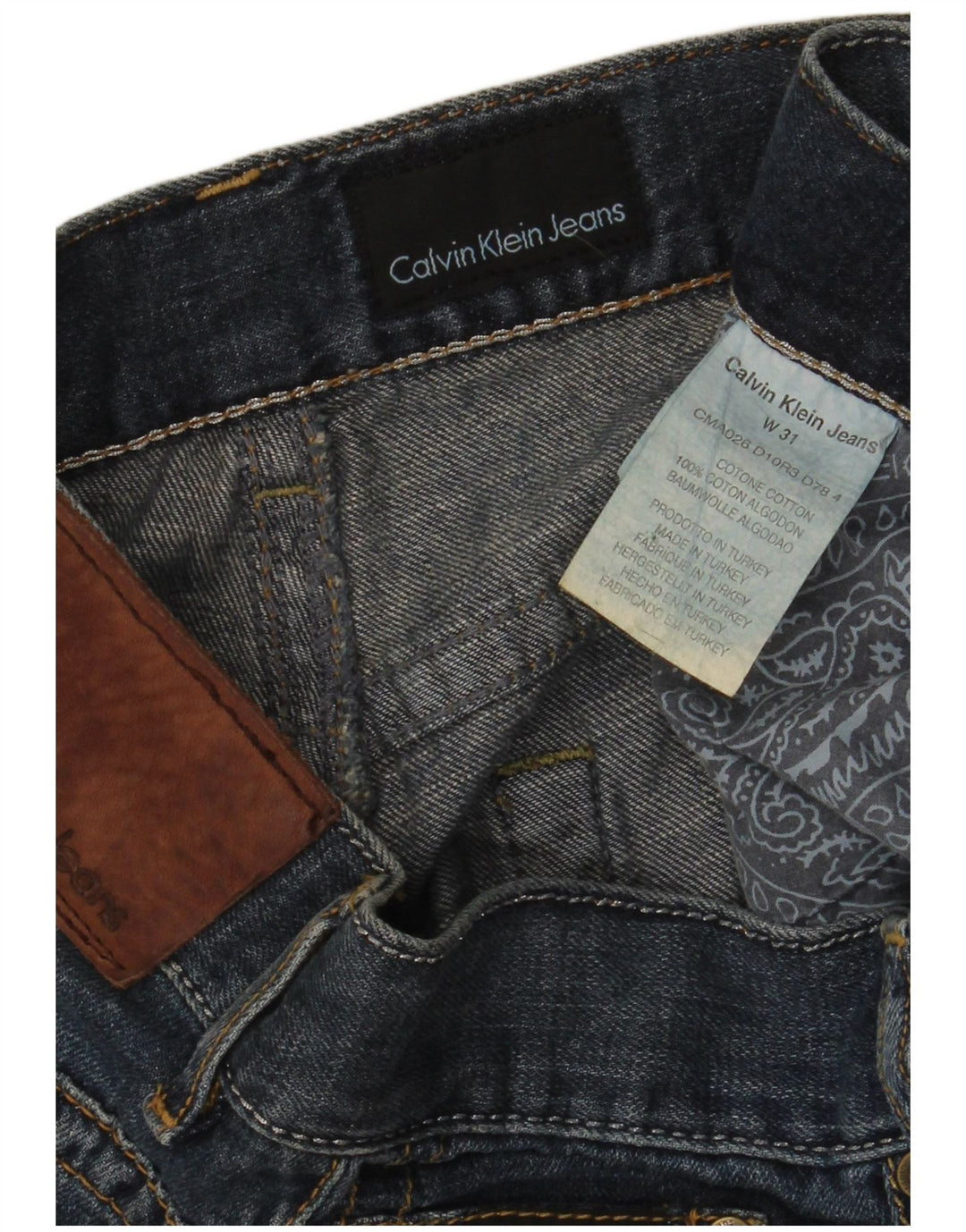 Ανδρικό τζιν Calvin Klein Distressed Straight W31 L28 Blue Cotton