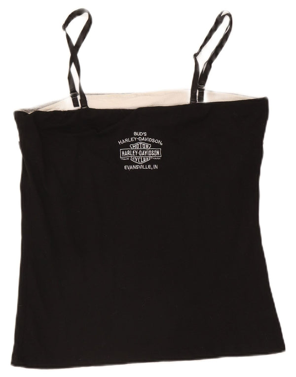 Harley Davidson Γυναικείο Graphic Crop Cami Top UK 14 Large Black Cotton