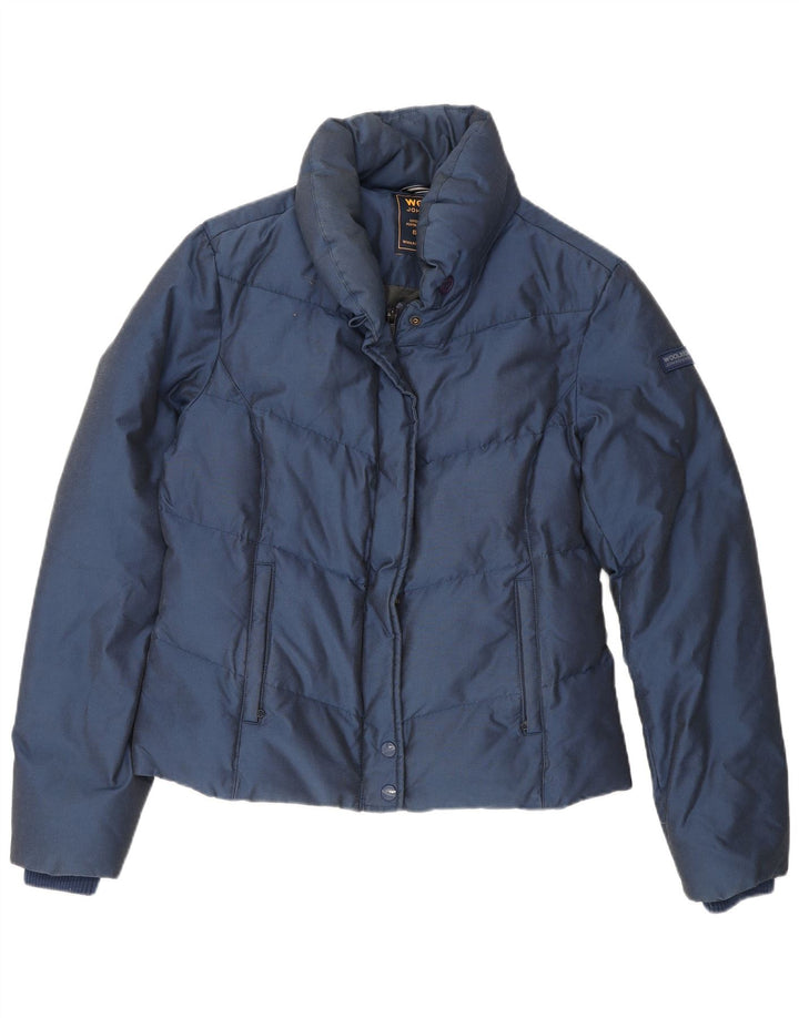 Woolrich Γυναικείο μπουφάν UK 16 Large Navy Blue από βαμβάκι