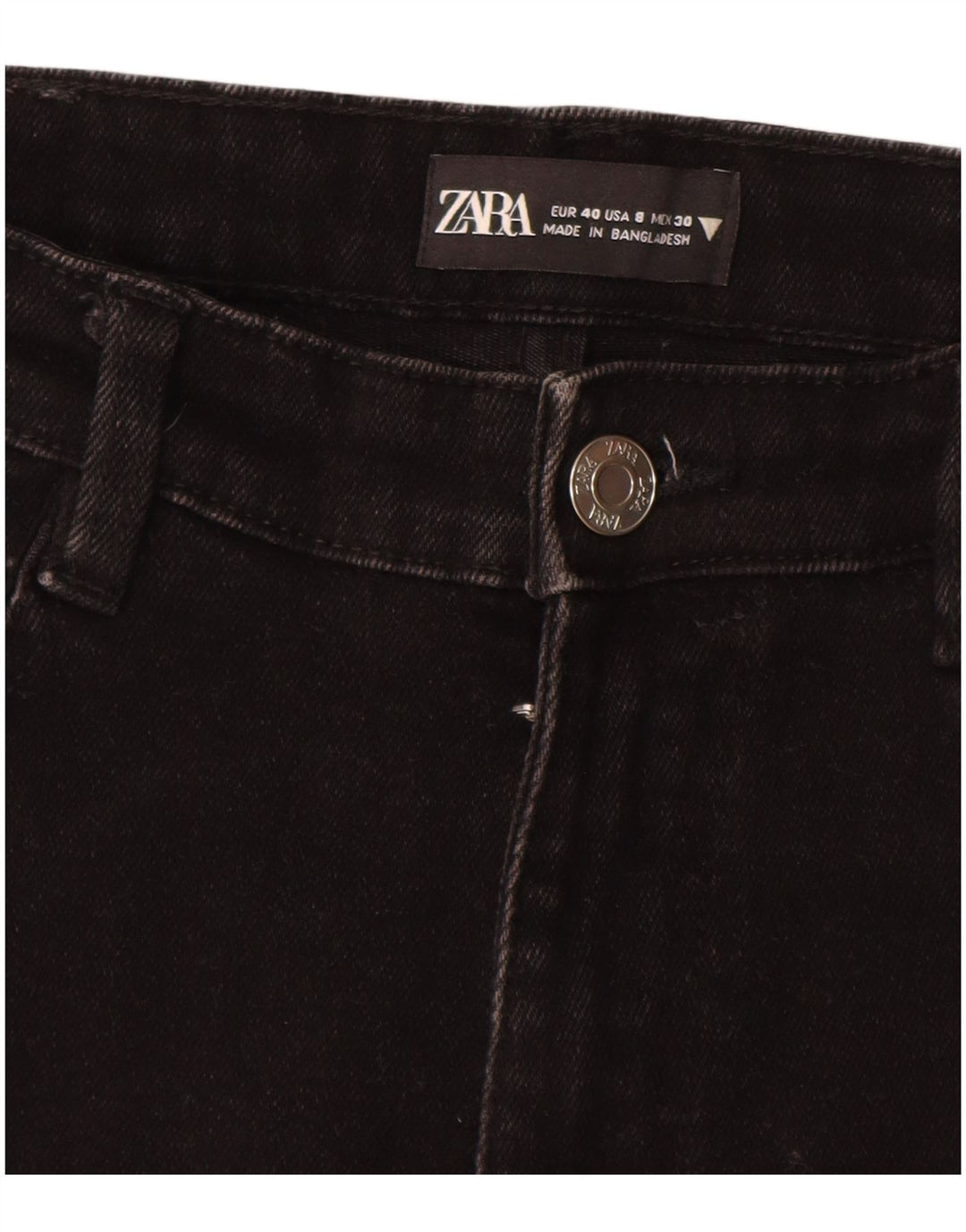 ZARA Γυναικείο Crop Slim Jeans EU 40 Medium W30 L25 Μαύρο