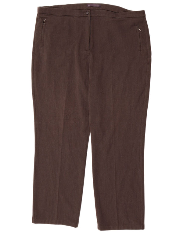 Marks & Spencer Γυναικείο Slim Casual Παντελόνι UK 18 XL W38 L29 Grey Polyester