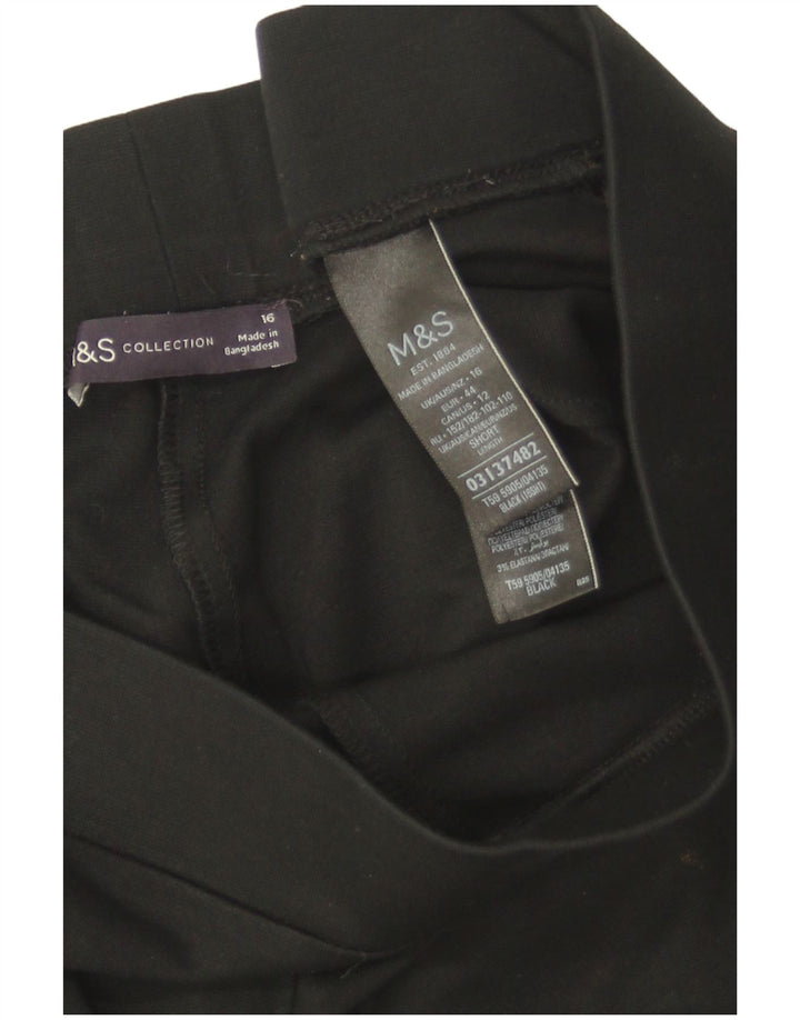 Marks & Spencer Γυναικεία κολάν Crop UK 16 Large Black Viscose