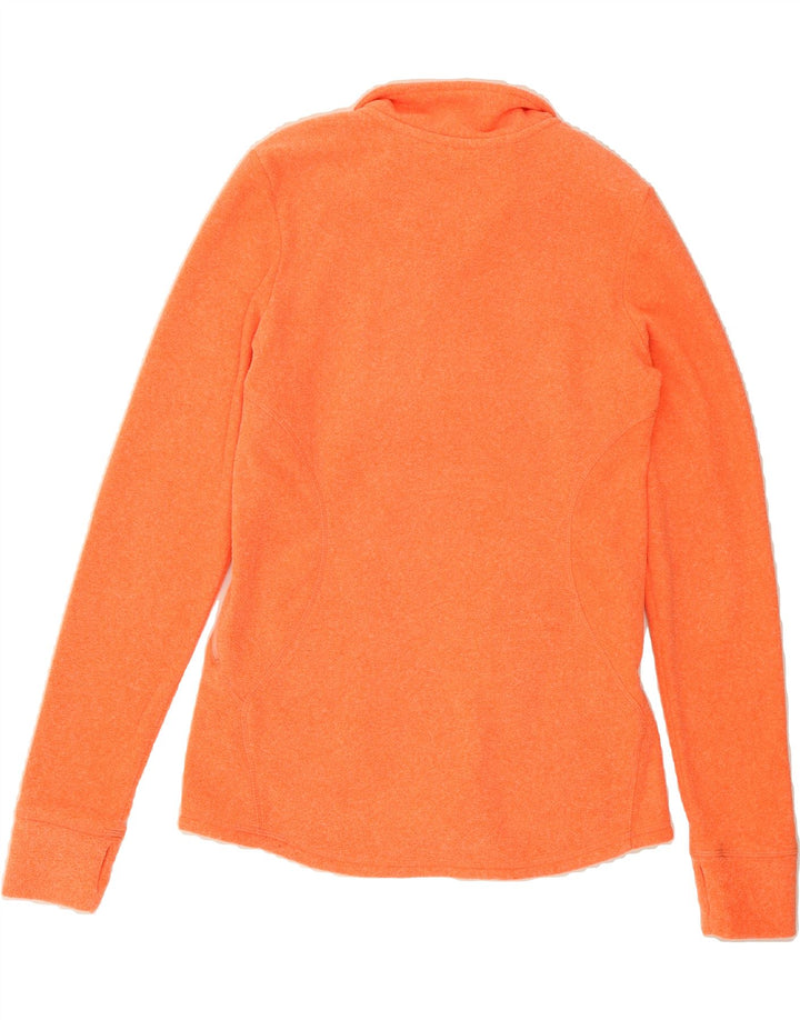 EDDIE BAUER Womens Zip Neck Fleece Jumper UK 10 Small Orange Polyester Vintage Eddie Bauer and Second-Hand Eddie Bauer from Messina Hembry 