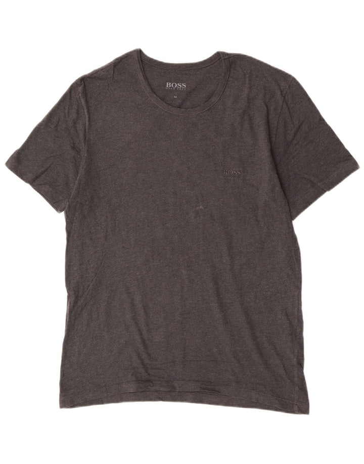 Ανδρικό T-Shirt Hugo Boss Τοπ μεσαίο γκρι βαμβακερό