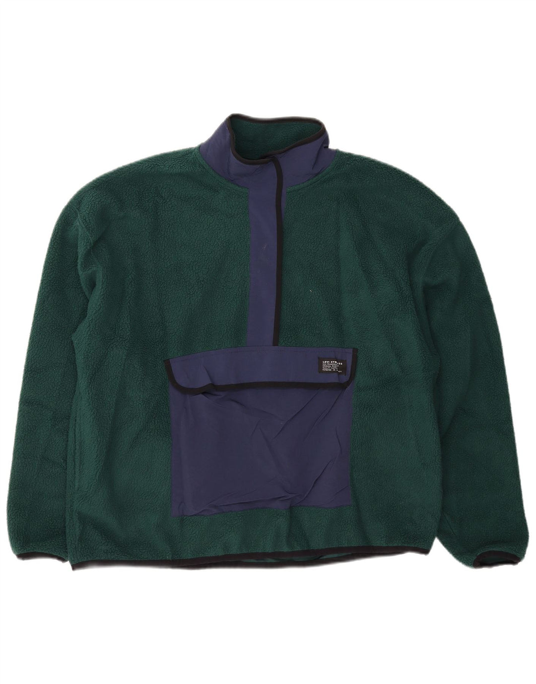 Γυναικείο Levi's Oversized Fleece Jumper UK 14 Medium Green Colourblock