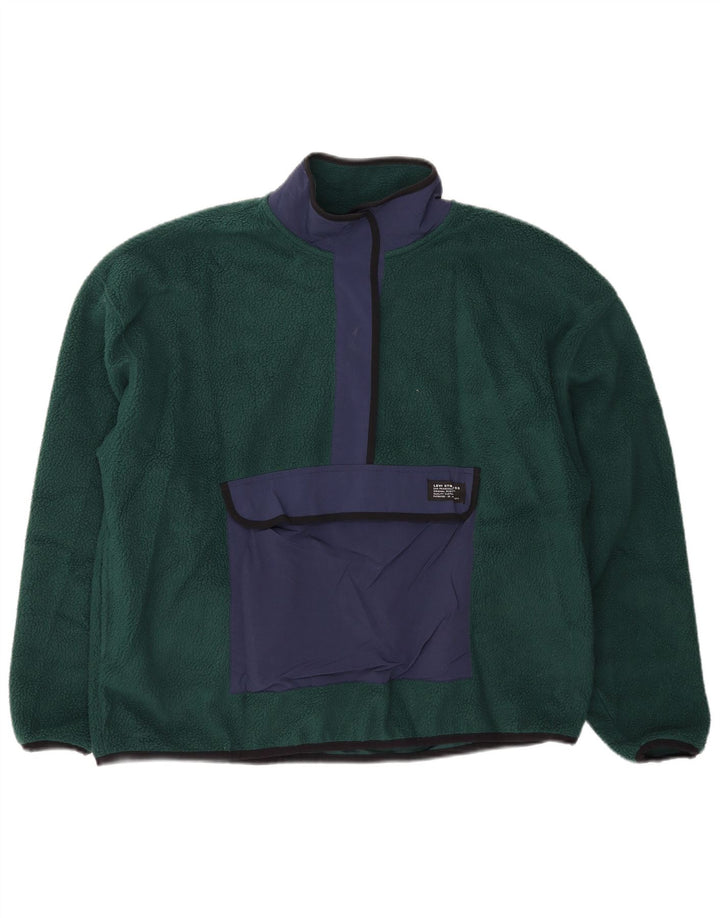 Γυναικείο Levi's Oversized Fleece Jumper UK 14 Medium Green Colourblock