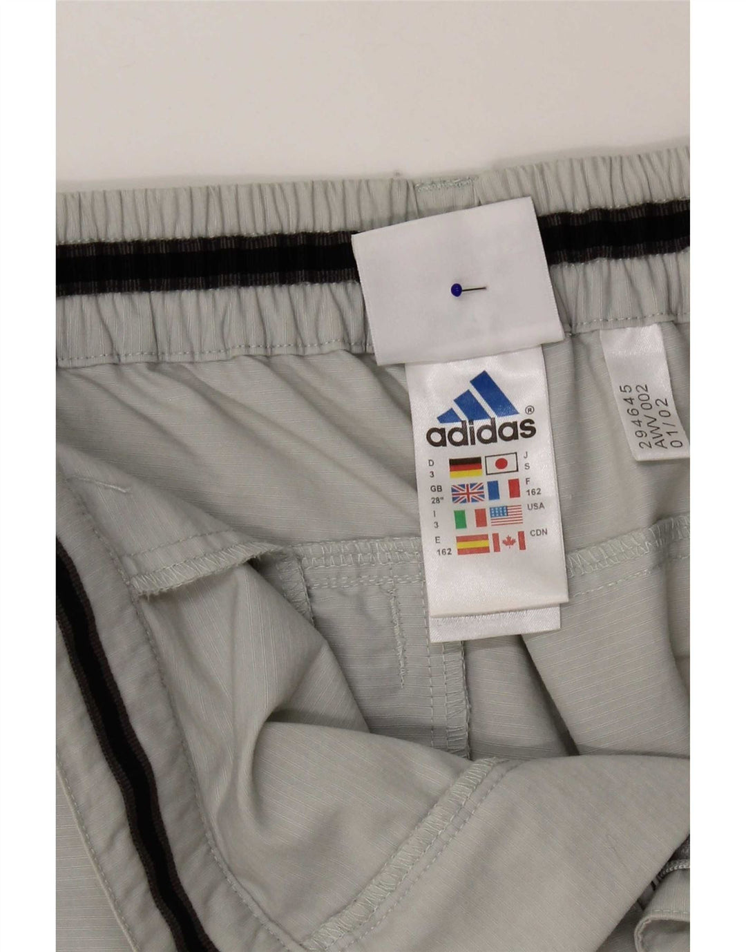 Γυναικείο Παντελόνι Κάπρι Adidas W28 L20 Γκρι Πολυαμίδιο