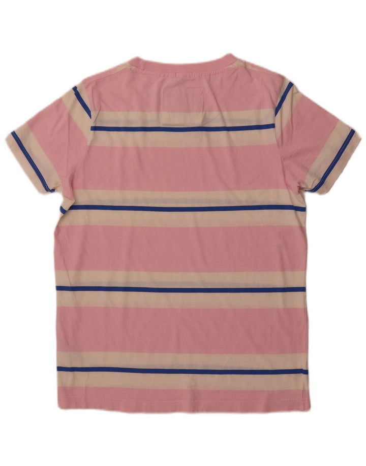ABERCROMBIE & FITCH Ανδρικό T-Shirt Μυϊκό Τοπ XL Ροζ Βαμβακερό ριγέ