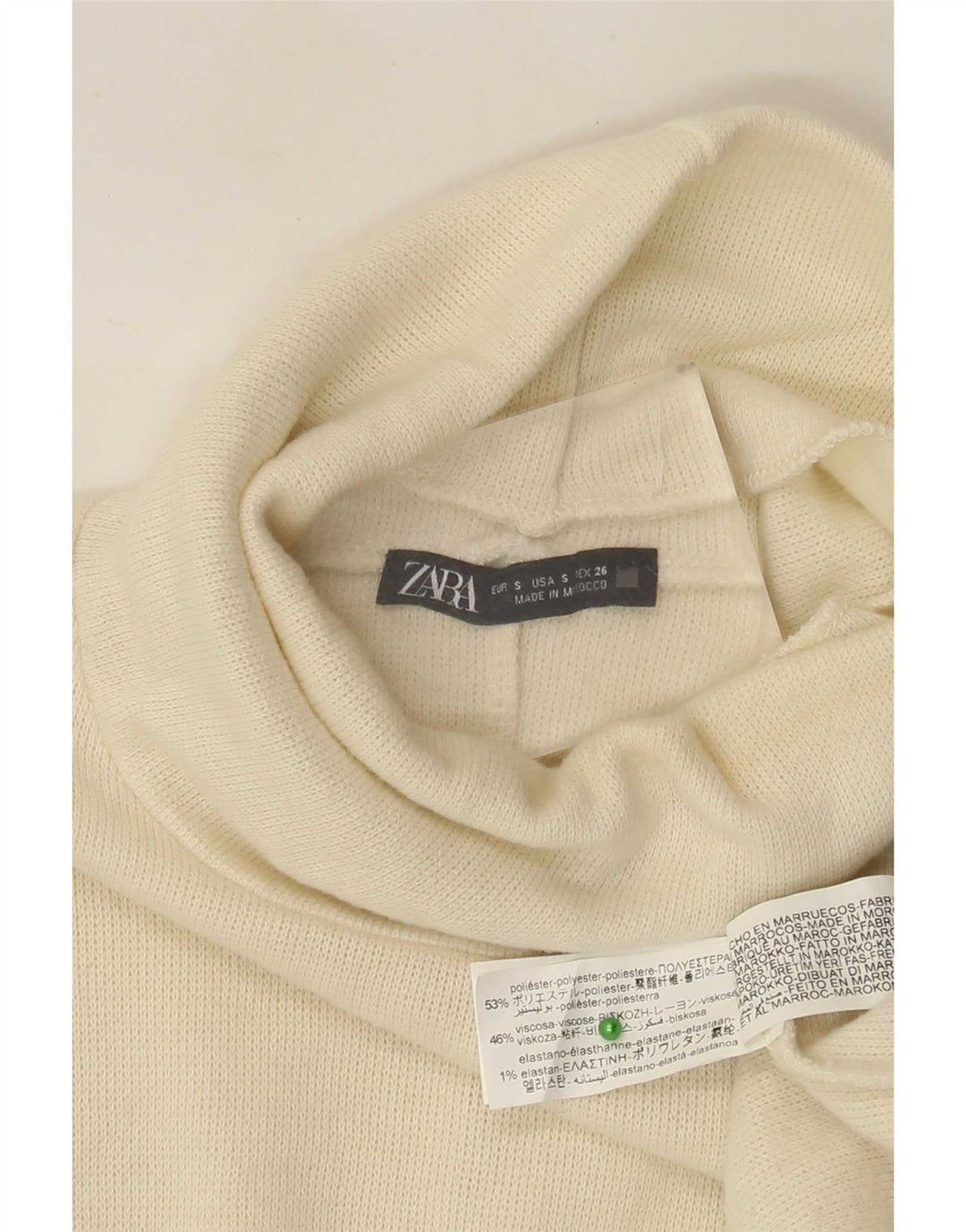 Zara Γυναικείο Jumper Φόρεμα UK 10 Small Beige Polyester